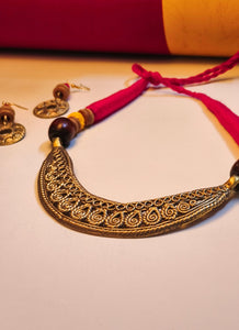 Tribal Dokra Choker Necklace and Earrings