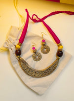 Load image into Gallery viewer, Tribal Dokra Choker Necklace and Earrings
