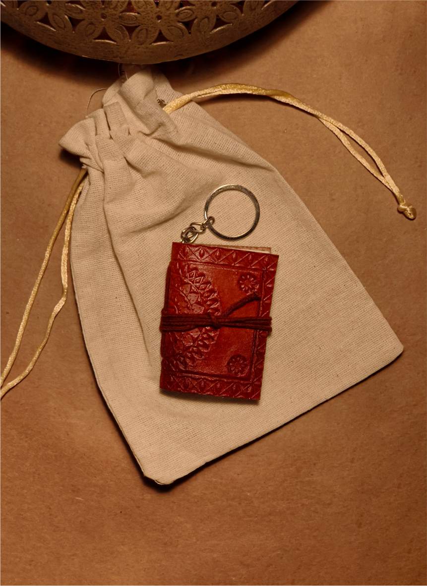 Mini Leather Diary - Indian Motifs