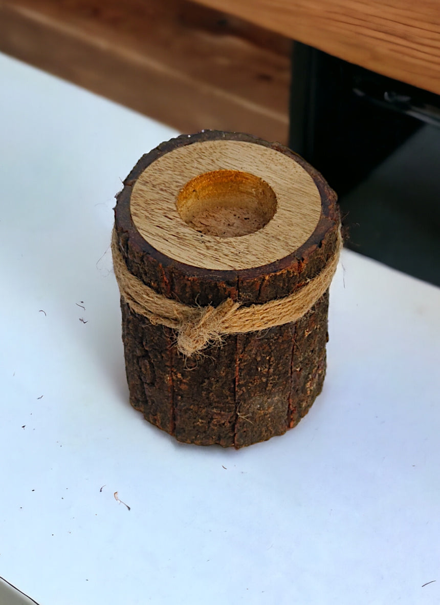 Wooden Tealight Candle Holder