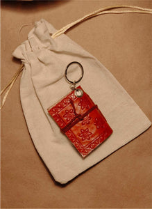 Mini Leather Diary - Indian Motifs