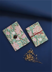 Hand Block Printed Diary Set of 2