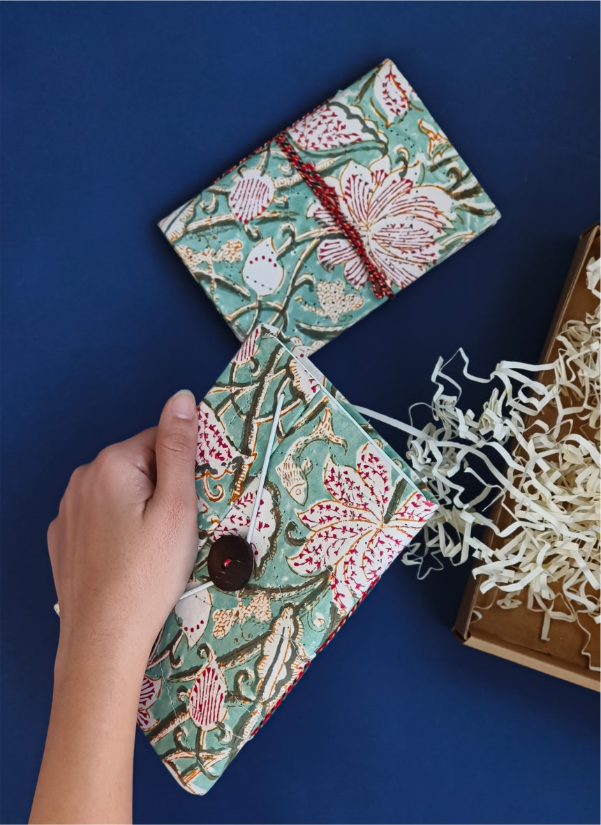 Hand Block Printed Diary Set of 2