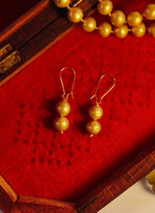 Teracotta Beaded Necklace and Earrings