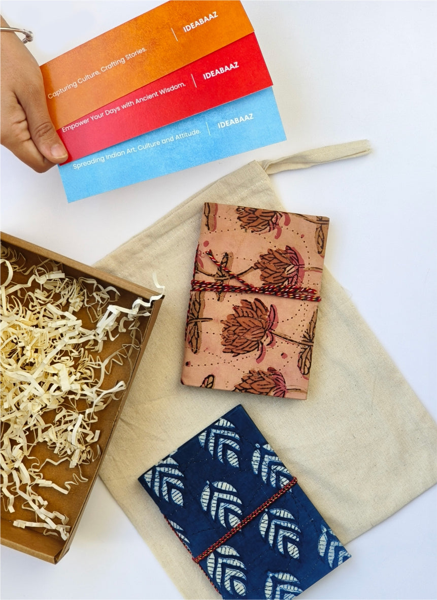 Classic Hand Block Printed Diary Set of 2