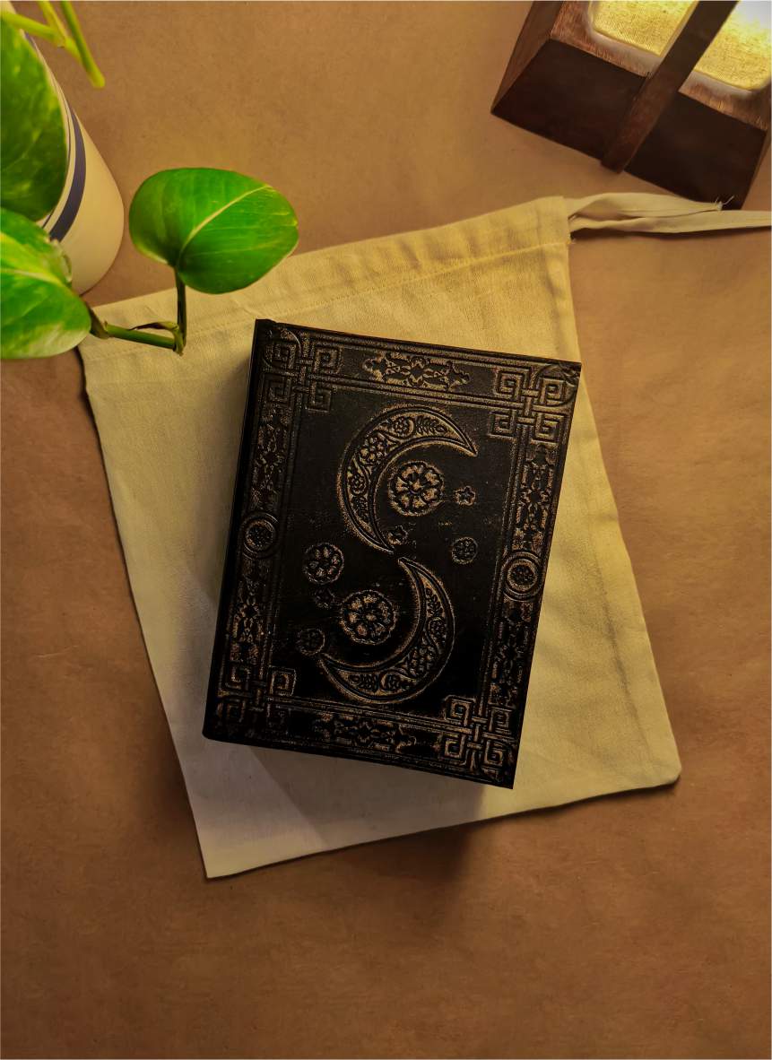 Handmade Black Leather Diary