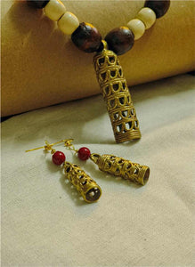 Classic Dokra Necklace and Earrings